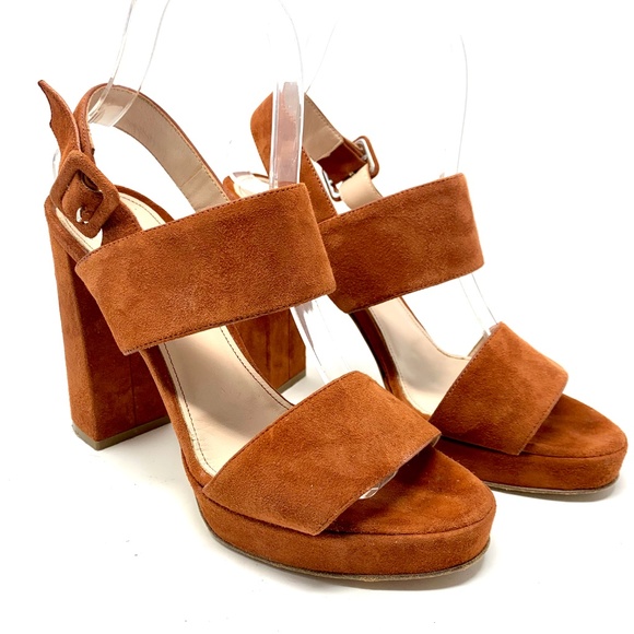Barneys New York Suede Ankle-Strap Platform Sandal - Picture 4 of 8